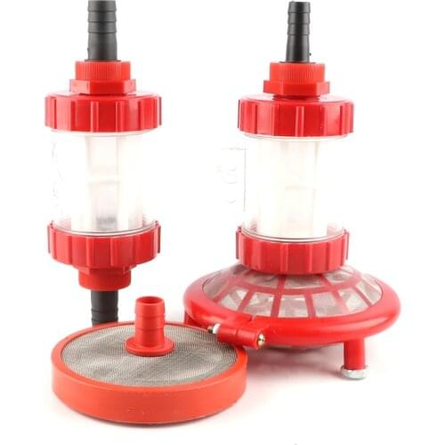 3/4"(19mm) 1"(24mm) Piston Pump Hose Pipe Filter Water Jetter Irrigation Sprayer Absorbent Filters Aquarium Transparent Strainer