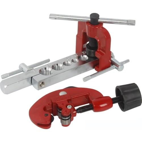 Manual 3-28MM Tube Cutter Flaring Tool Kit Copper Pipe Aluminium Pipe Expander Metric/Inch Expansion Mouthparts Device