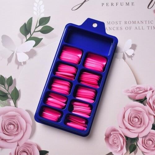 100 pieces/box of fake nails, detachable solid color nail pieces, decor art DIY accessories on French stickers, nails supplies