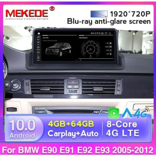 1920*720 Android 10 Car Monitor GPS Navigation For BMW 3 Series E90 E91 E92 E93 Multimedia Video Player GPS Navigation Autoradio