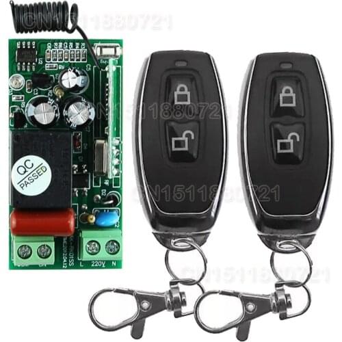 220V 1CH RF Wireless Remote Switch Wireless Light Lamp LED Switch Receiver & 2Transmitter 315/433 Remote ON OFF Controller