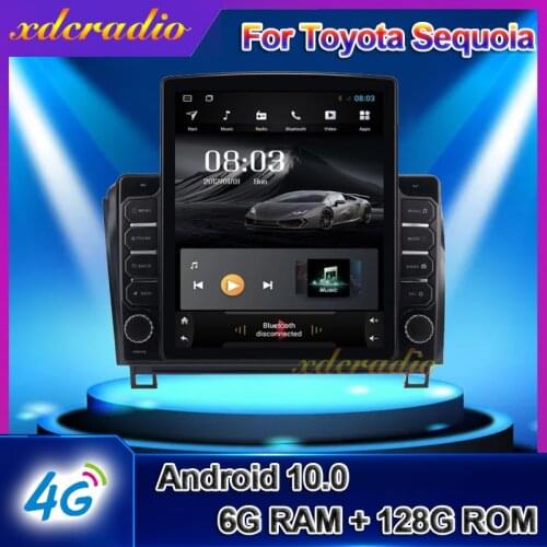Xdcradio 10.4" Tesla Style Screen Android 10 For For Toyota Sequoia 2008-2018 Tundra 2006-2013 Car Radio Multimedia Player GPS