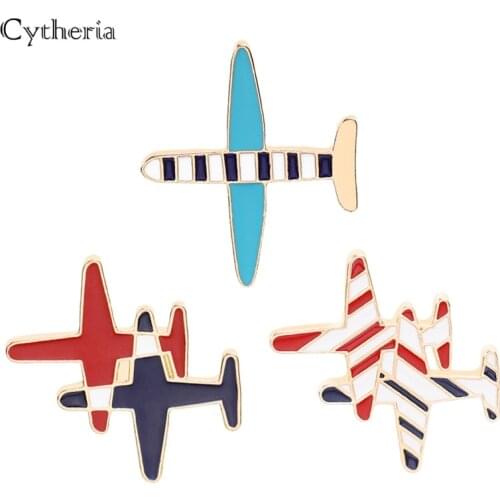 Aircraft pins airplane brooches colorful enamel cartoon Aircraft model pin aerospace lapel pin badge button for kids astronaut