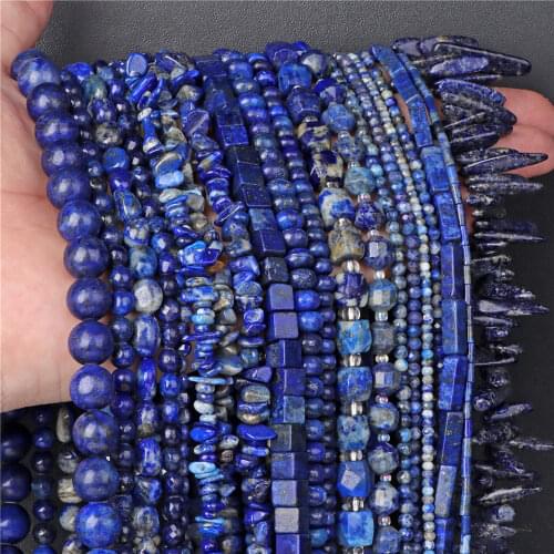Factory Price Various Natural Lapis Lazuli Loose Blue Stone Beads Irregular Shape Bead For Jewelry Making Necklace Bracelet DIY