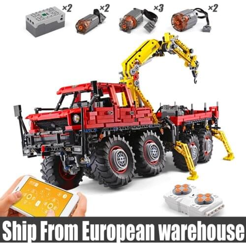 Mould King 13146 MOC-15805 RC Power Function 8 x 8 Off-road Rescue Crane Building Blocks Toy Educational Children Christmas Gift