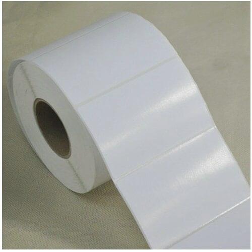 Glossy White PET Label Sticker 80mm x 60mm 1000 Pieces Waterproof tearproof oilproof PET Sticker For Electronic Products