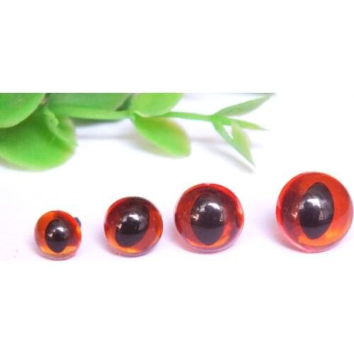 Hot sell!!! amber color Safety Plastic Animal Eyes For Toys Doll Accessories -7.5-12mm