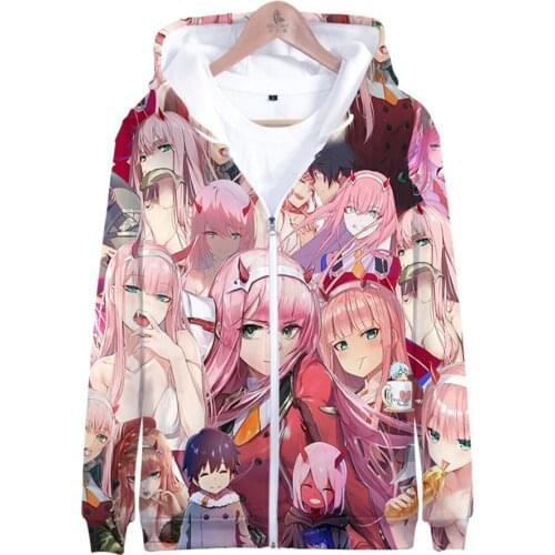 DARLING in the FRANXX Zero Two 3D Print Women men Hoodie Anime Long sleeve Sweatshirt Hoodies Fashion Harajuku streetwear Jacket