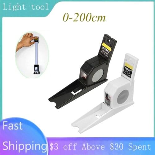 2m Body Growth Stature Altimeter Wall Mounted Retractable Tape Measure Portable Height Measuring Meter for Home Hospital School