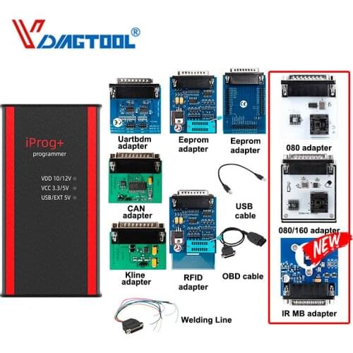 IPROG+ Iprog Pro Programmer V85 Support 2019 Year 3in1 IMMO + Mileage Correction + Airbag Reset Replace Carprog/Digiprog/Tango