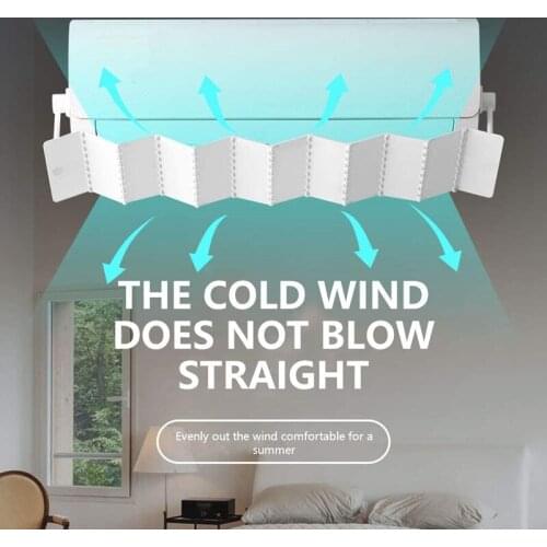 Hot Adjustable Foldable Air Conditioner Deflector Confinement Air Deflector Outlet Air Wing Air Cooled Baffle Wind Direction