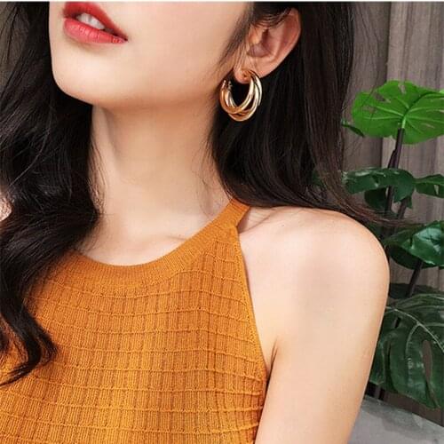 Europe And The United States Cold Wind Design Feeling Ring Ear Stud Temperament Hipster Simple Personality Joker