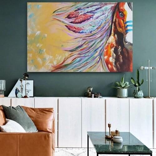 Modern Large Size Running Horse Painting Wall Poster Abstract Animal Picture Canvas Print For Study Home Decor No Frame Cuadors