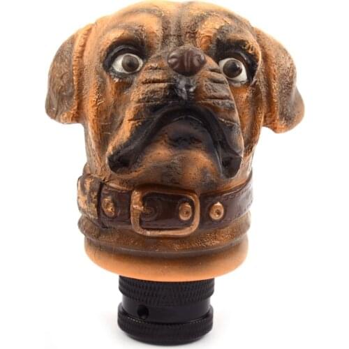 Universal personality dog head shape shifting head for car truck automatic manual handle shifter knob resin shifter
