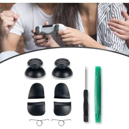 Handle Repair Parts Conductive Rubber Pad + Button + Spring + Screwdriver + Joystick Cap 20pc/ Sets For PS5