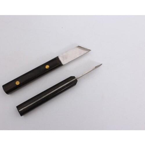 2pcs Violin Guitar Tool Carve Knife Ebony handle Cut bridge Or Cut Wood tools