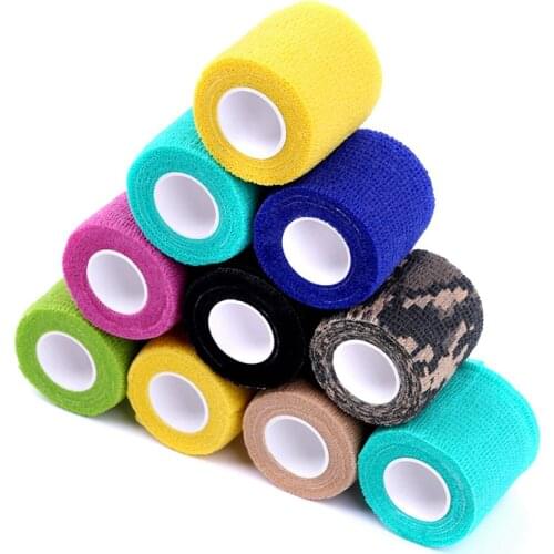 50 pcs Disposable Tattoo Bandage Self-adhesive wound Elastic Bandage Grip Cover Wrap Sport Tape Elbow Medical Tape Accessories