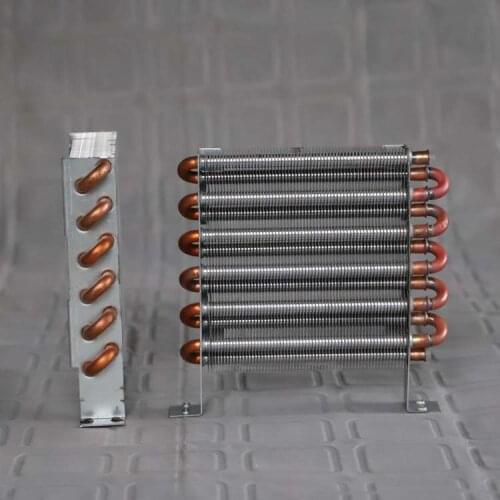 CP2x6x120MM mini wind copper tube cold fin condenser radiator with 120x120mm fan