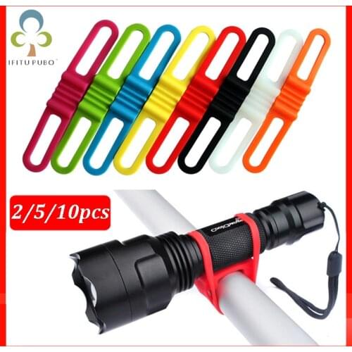 Cycling Light Holder Bicycle Handlebar Silicone Strap Band Phone Fixing Elastic Tie Rope Bicicleta Torch Flashlight Bandages ZXH