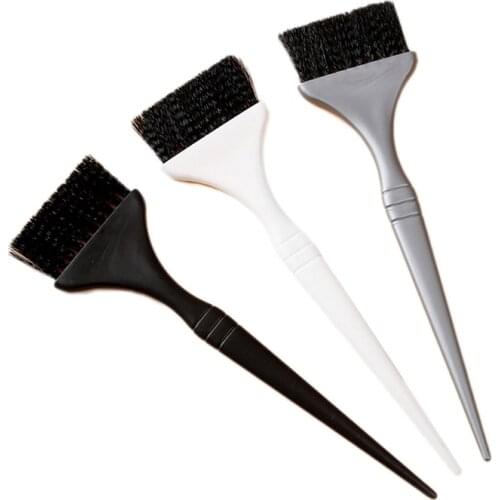 3pcs/set Medium Size Dye Brushes Black & Soft Bristle Brushing Home DIY Hair Coloring Hairbrush Comb Bleach Tint Perm Tools 1556