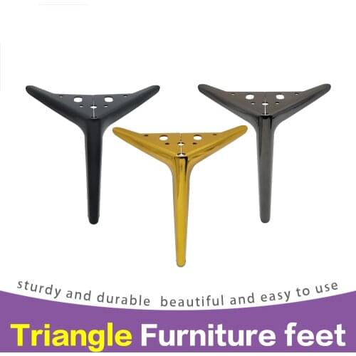 Furniture Leg High Load Wrought Iron Right-angled Sofa Leg With Screw for Sofa Coffee Desk Cabinet Bed 1pcs