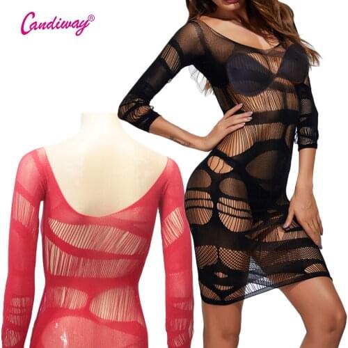 Mini dress Lace See Through Mini Half sleeve Dress Bodysuit Seduce Me Push-Up Dress baby doll sexy lingerie babydoll GA277