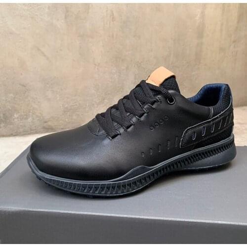 New Golf Shoes Mens Genuine Leather Outdoor Breathable Sports Shoes Trend Casual Walking Shoes 39-44