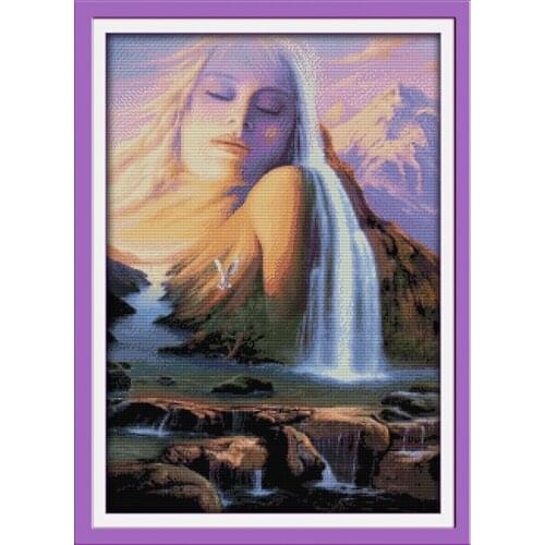 Women and Nature People Needlework,Cross stitch,Sets Embroidery kits, Printed Patterns Counted Cross-Stitching,DIY Handmade