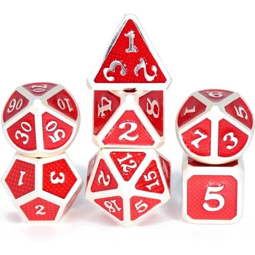 7 pcs/set Metal Dice Set D&D Dice dice game Scales D4 D6 D8 D10 D12 D20 with Pouch for DnD RPG Table Games board box