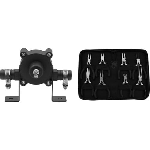 8Pcs Mini Pliers Set, with Black Grips Protective Pouch & 1 Pcs Electric Drill Pump Self Priming Transfer Pumps
