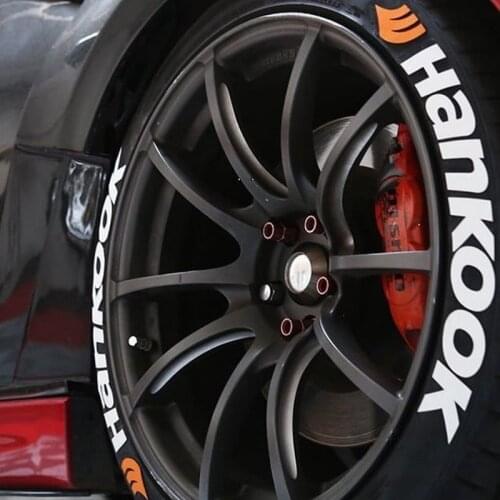 8 Sets Stereo Car Tire Letter Stickers Letters 3D Car Motorcycle Tire Stickers Wheel Personality Modified Tire Decoration