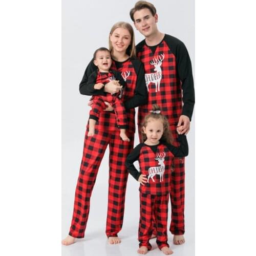 2021 New Family Matching Christmas Homewear Plaid Pajamas For Women Mom And Daughter Baby Romper Sleepwear Pajama Sets