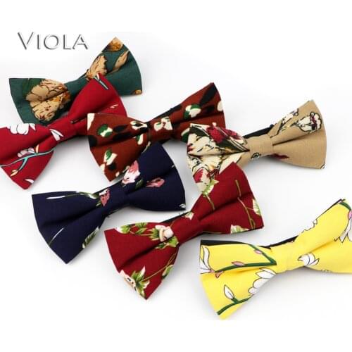New Design Vintage Green Red Floral Chiffon Print Bowties Mens Suit Tuxedo Dress Party Dinner Banquet Casual Butterflies Gift