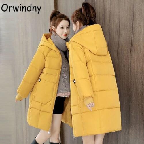 Orwindny Casual Long Winter Coat Women Sold Hooded Wadded Jacket For Girls Snow Wear Thick Warm Parkas 8 Colors Padded Clothing