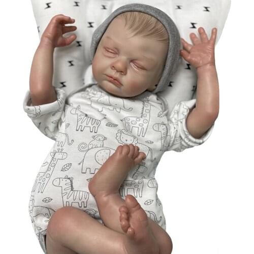 45cm Lifelike Reborn Doll Realistic Sleeping Baby Newborn Toy for Children Soft Touch Cloth Body Reborn Doll Toys for Girls