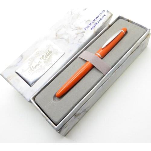 Wings Marble R160 Orange Chrome Roller Pen | İsme Special Pen | Gift Pen