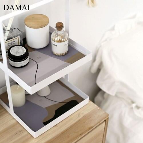 Nordic Modern Shelf Organizer Metal Iron Frame Jewelry Skincare Storage Shelves Double Layer Toiletries Tray Bathroom Decoration
