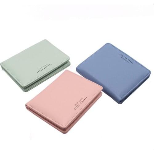 Style Women Wallets Zipper Coin Bag in Back Blue Soft Leather Ladies Card Holder Slim Purse Female Wallet Small HOT purse PU