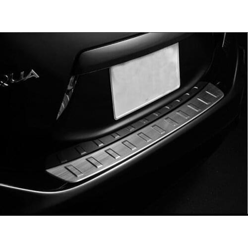 SUS304 Stainless Steel Rear Scuff Sill Trim Car Styling Cover Accessories for Toyota Prius C Aqua NHP10 2011-14