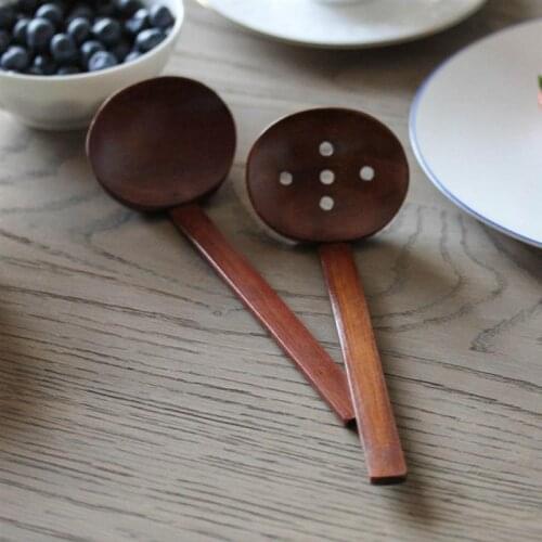 Wooden Long Handle High Heat Resistanct Cooking Spoon Mixing Spoon Handmade Utensil for Kitchen Restaurant