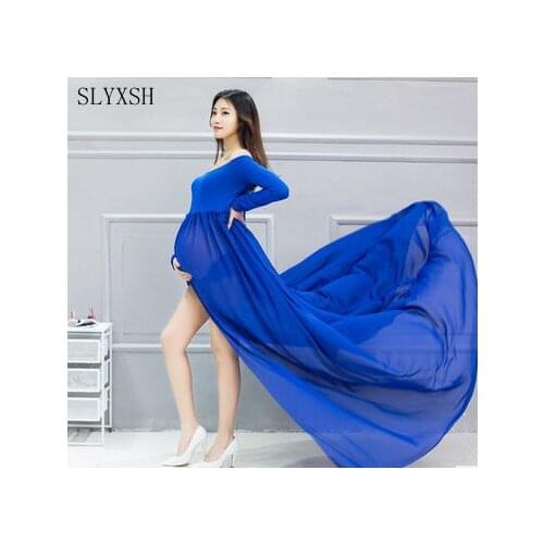 Spring and summer style pregnancy dress for pregnant Maternity maternity dress photography props maternity gown photography