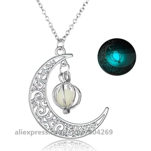 Hot Sale Luminous Moon Pumpkin Creative Pendant Female Long Necklace Couple Husband And Wife Holiday Fashion Gift Jewelry