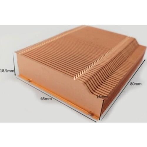1pcs Full Copper Rectangular Heat Sink Welding Scattered Notebook Projector 80mm Length 65mm Width 18.5mm Thickness