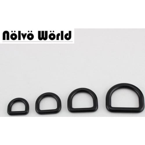 10pcs 50pcs 13mm 16mm 19mm 25mm Dark black welded D ring belt buckle,zinc alloy hardware metal bags round edge High quality new