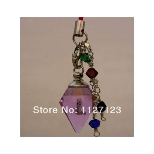 25pcs/lot purple cone Rice vials pendants rice vial pendant perfume empty glass bottle glass spray perfume bottl