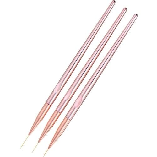 3Pcs 3 Sizes Round Pointed Tips Watercolor Acrylic Detail Paint Brush Set