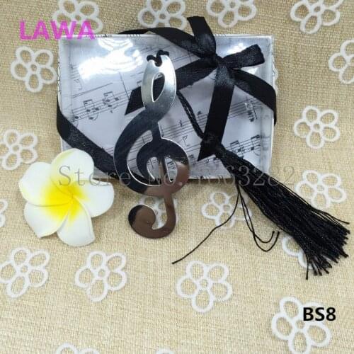 30pc music treble clef Bookmark with tassel creative gift Boxed 4 xmas Bridal Baby Shower Wedding Birthday gift