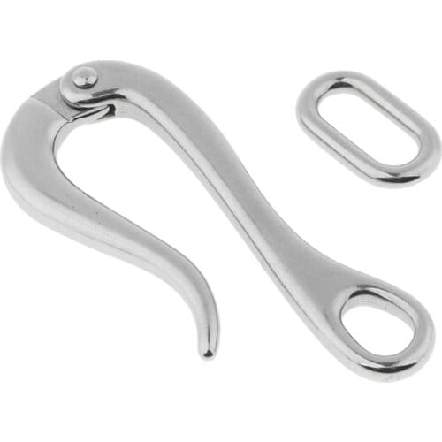 316 Stainless Steel Hook Boat Hook Shackle for Marine Boat Guard Rail