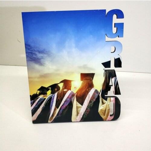 4pcs/lot Free shipping Sublimation Blanks MDF Photo Plate Tag Printing Sublimation Ink Transfer Print Graduation DIY Gift