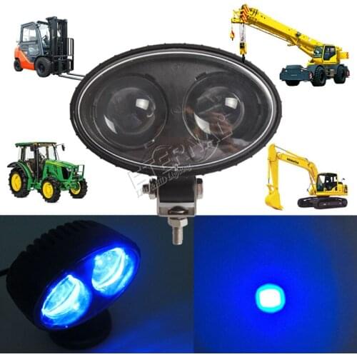 Free ship 4x 10W led spotlight blue work lights beam led lamp warning signal for auto construction material industry equipment